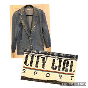 Vintage 80's "City Girl Sport" Denim Jacket - Size 10